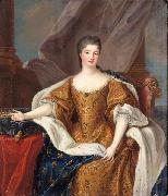 Circle of Pierre Gobert Portrait Marie Anne de Bourbon as Princess of Conti oil